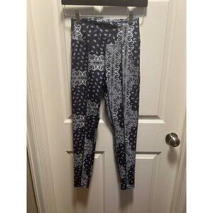 Year of Ours‎ | Blue White Bandana Print Leggings Sz S